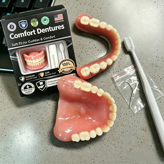 Instant Smile Comfort Dentures - Realistic Moldable False Teeth Kit