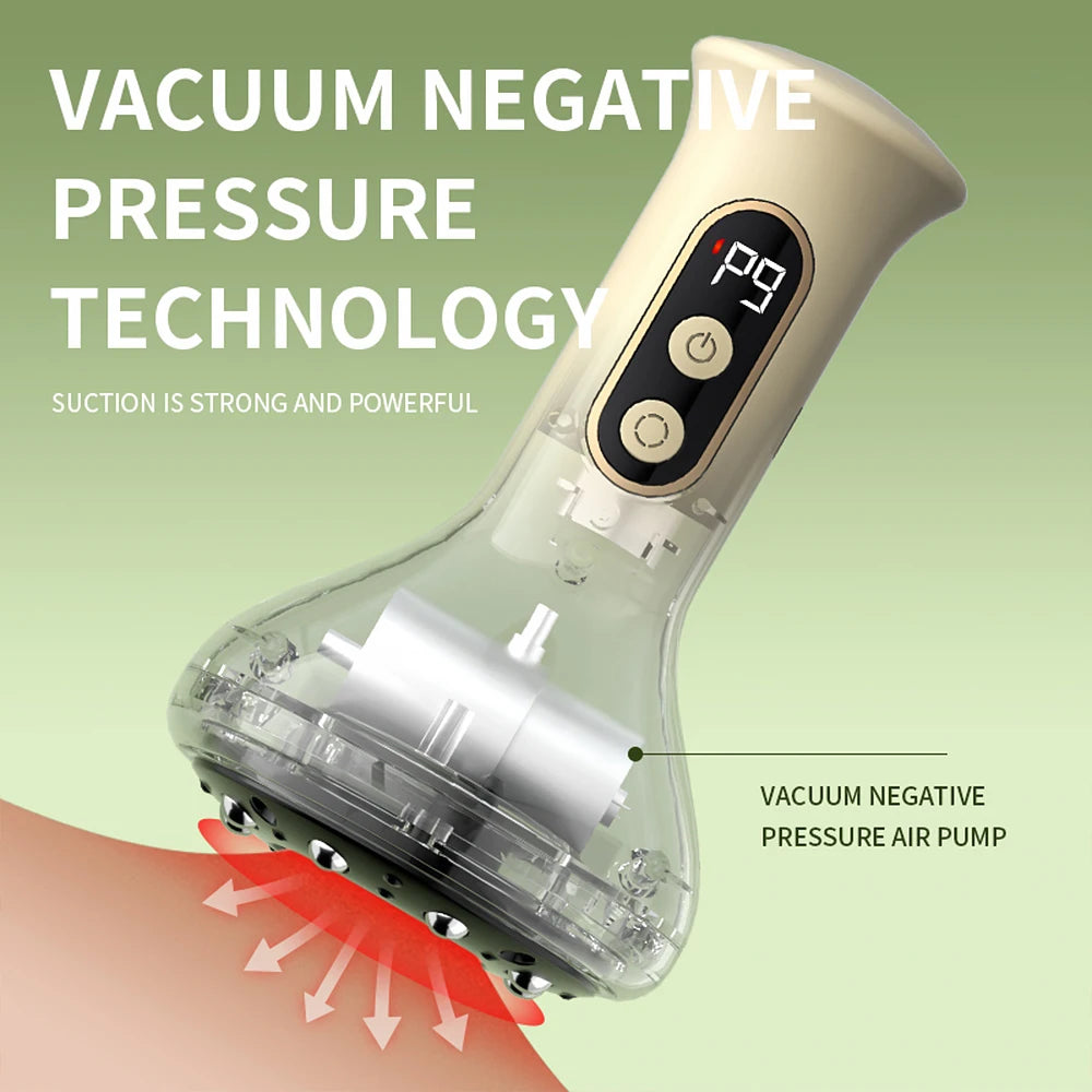 Electric Cupping & Gua Sha Massager - Adjustable Heat & Suction Therapy Device - 15