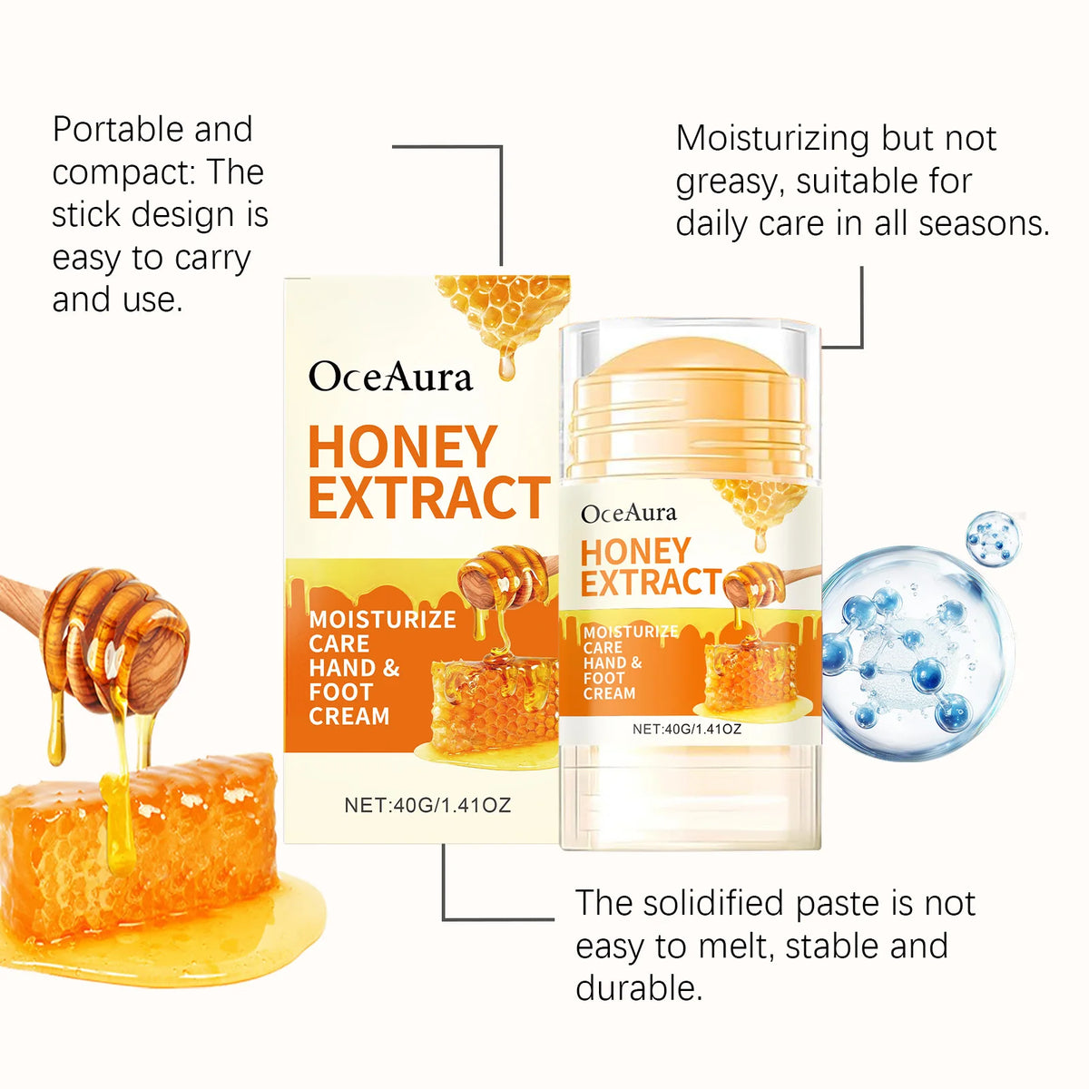 Honey Extract Moisturizing Heel Balm for Dry Cracked Skin Repair