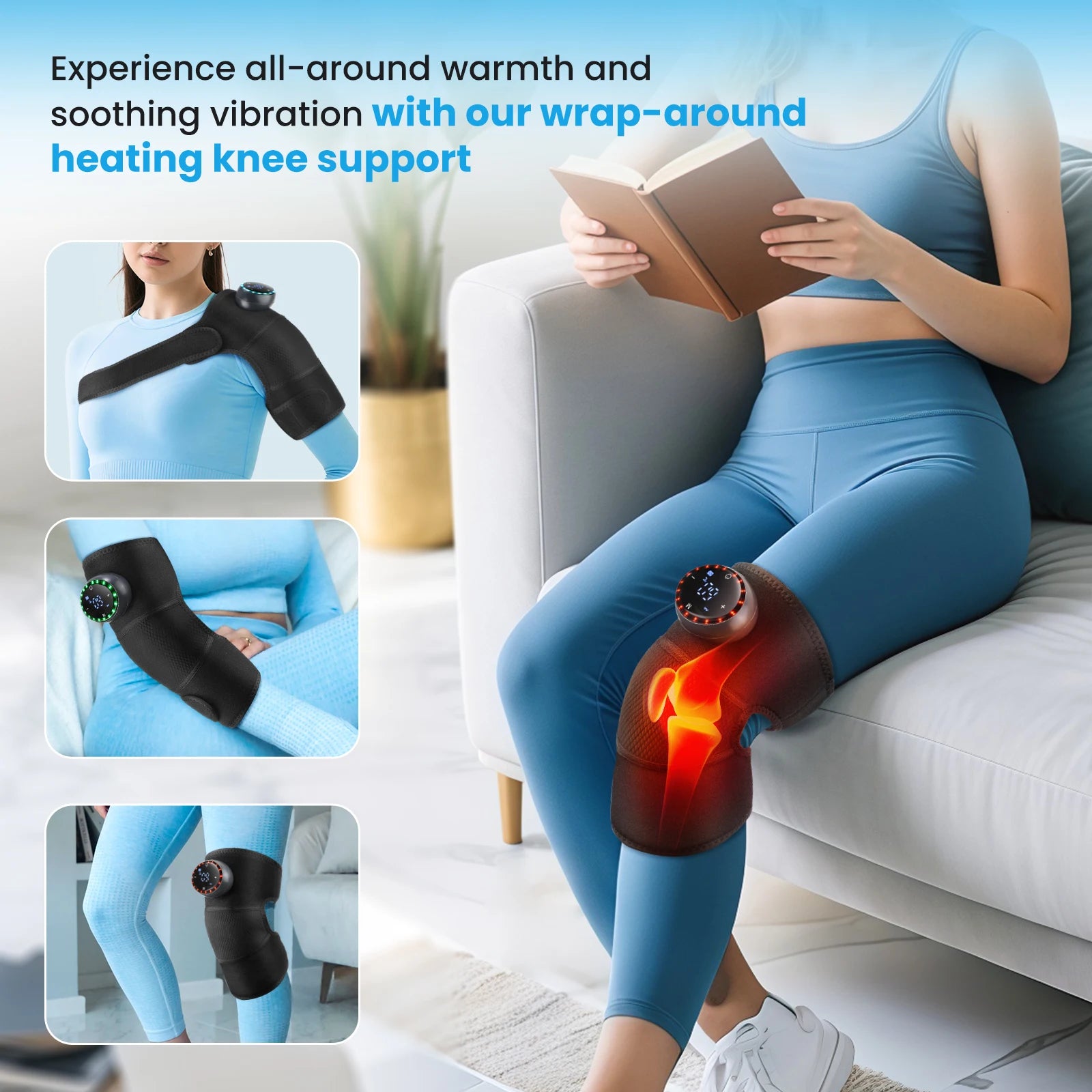 Heated Joint Massager Brace for Shoulder Knee Elbow - 43