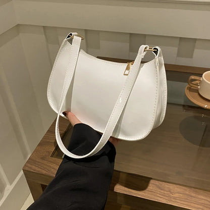 Luxury Solid Leather Shoulder Bag