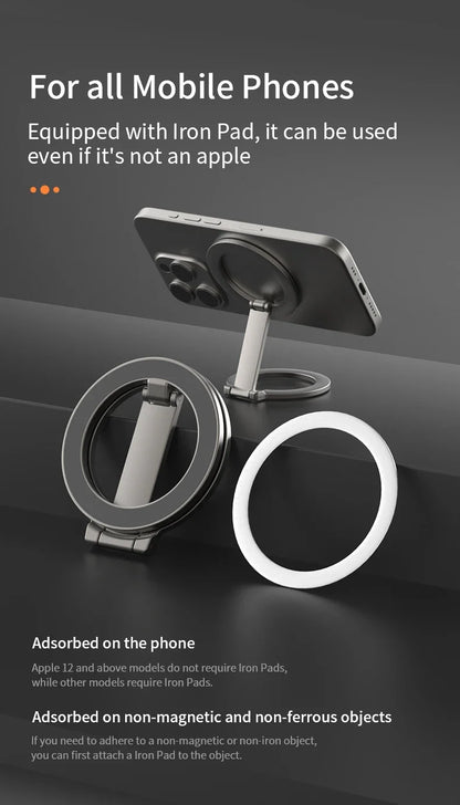 Foldable Magnetic Phone Holder for Gym Treadmill & Car - Magsafe Compatible