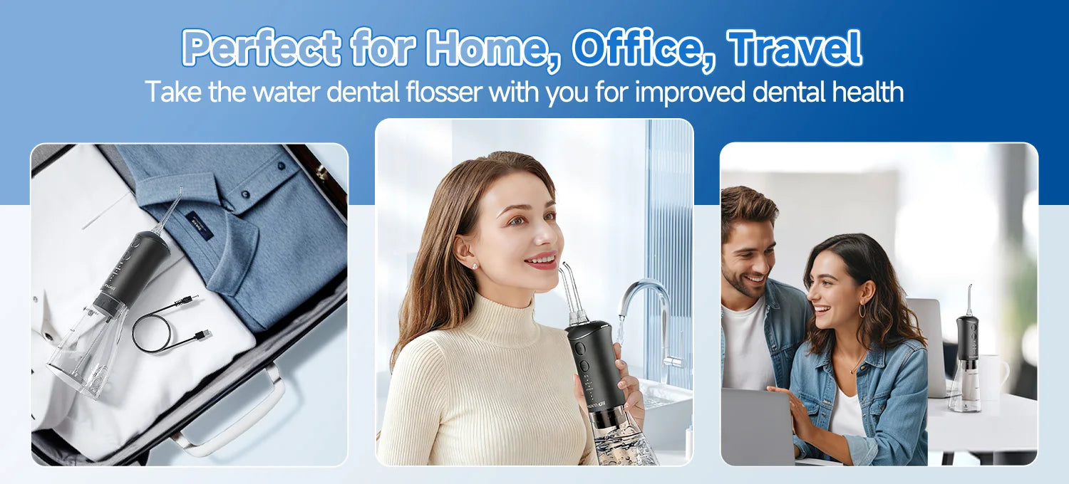 Portable Sonic Electric Toothbrush & Water Flosser Oral Care Set - 14