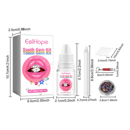 Professional DIY Tooth Gem Kit with UV Light for Sparkling Dental Jewelry