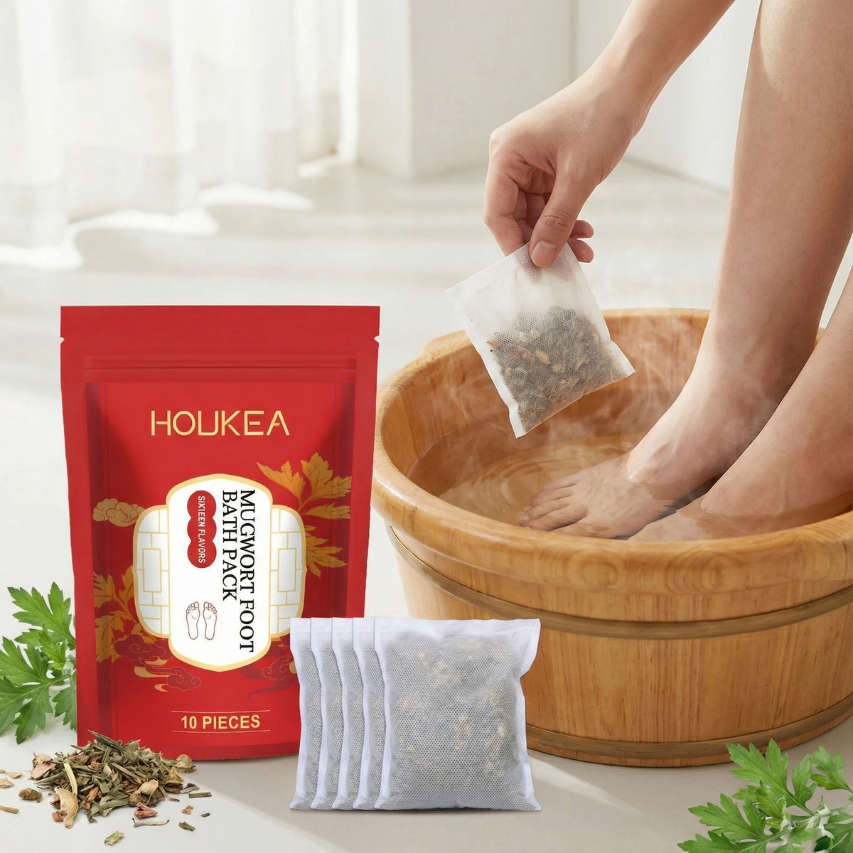 Natural Herbal Foot Bath Soak Bags for Relaxation and Wellness