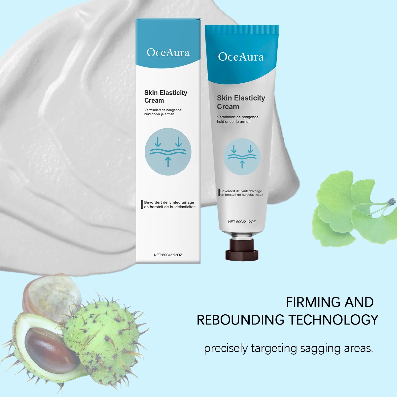 Skin Elasticity & Firming Body Cream - Tightening Lotion for Arms, Thighs & Abdomen - 10