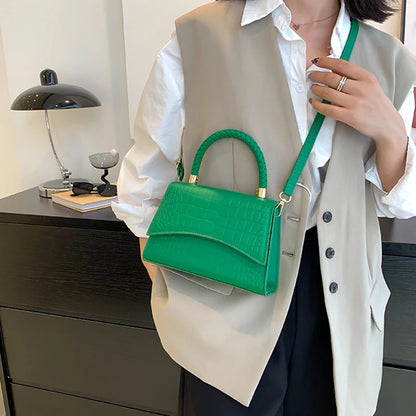 Luxury Retro Crocodile Square Bag