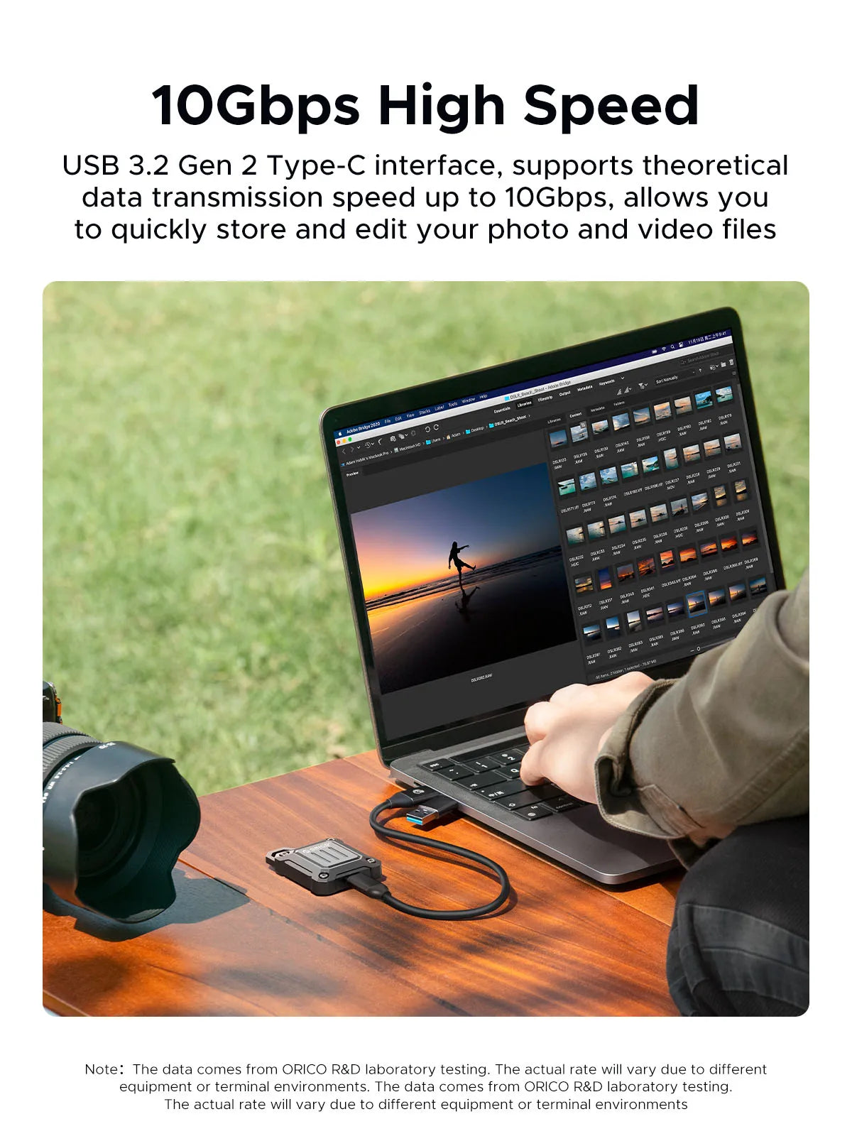 M.2 NVMe SSD Enclosure 2230 - 10Gbps Portable External USB-C Case