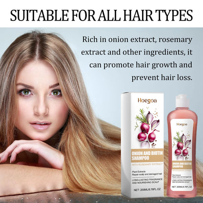 Onion & Biotin Hair Repair Shampoo - Nourishing Scalp & Anti-Dandruff Treatment