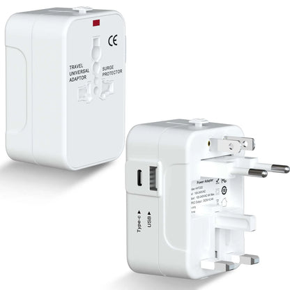 Universal All-in-One Travel Adapter with USB-C for Over 224 Countries