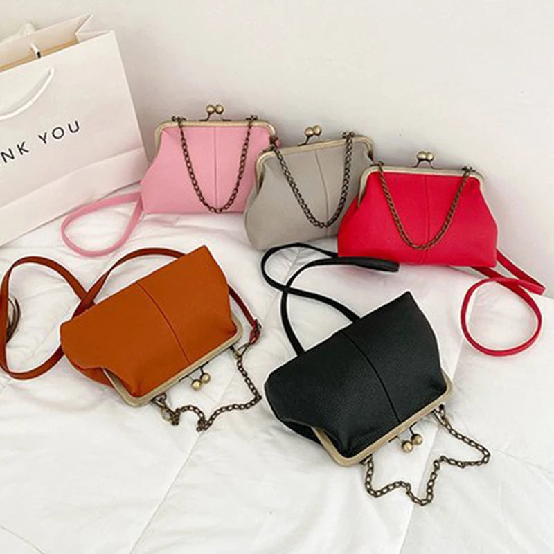 Luxury Vintage Lychee Shell Bag