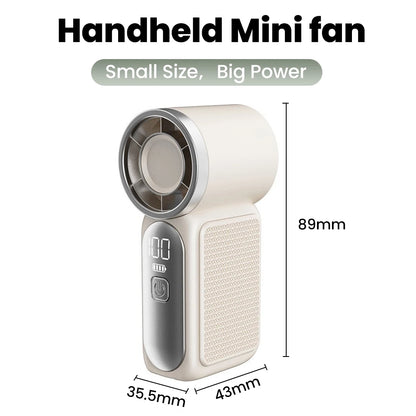 Portable 5-Speed Handheld Mini Fan USB-C Rechargeable Cooling Fan