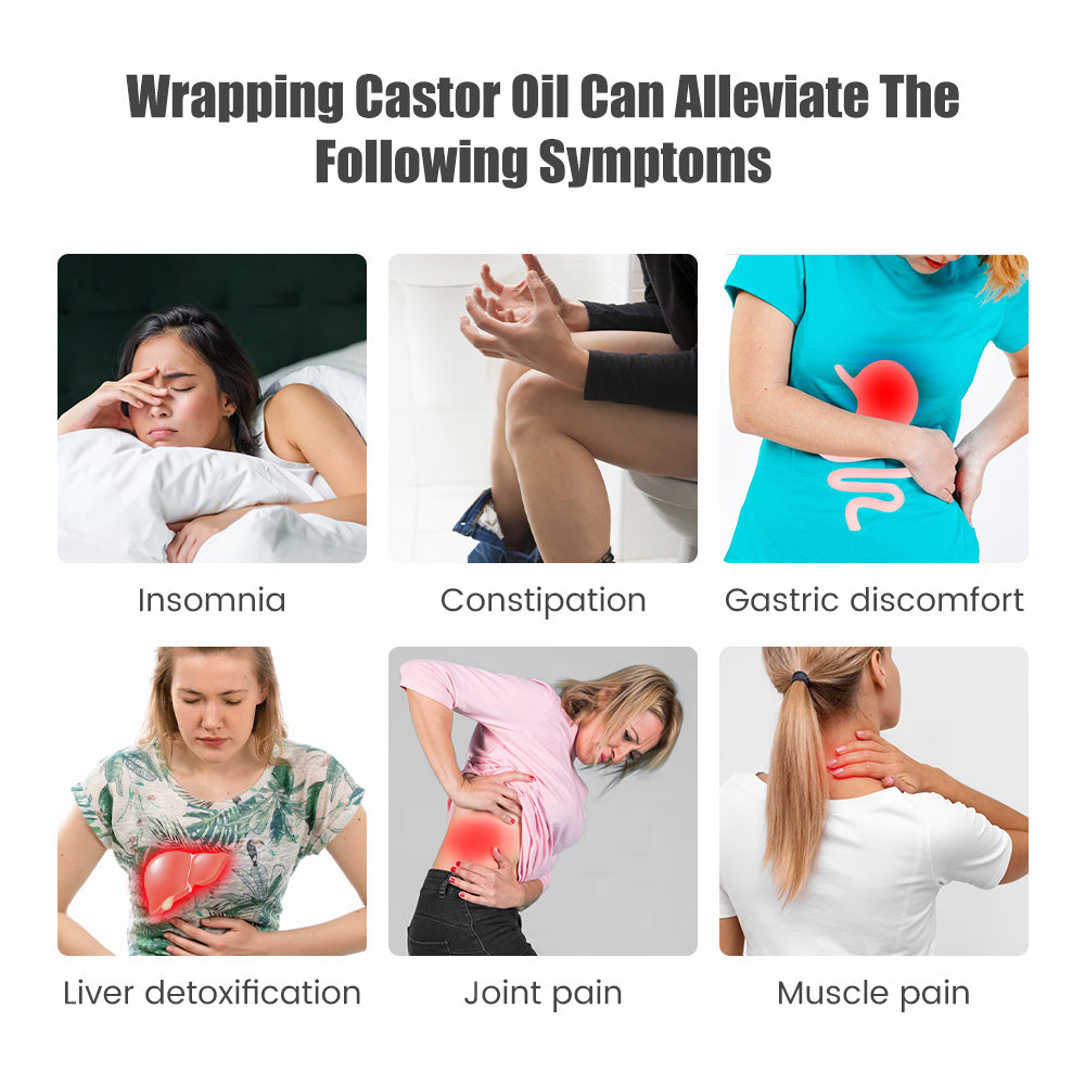 Reusable Organic Cotton Castor Oil Pack Wrap with Adjustable Strap - 8