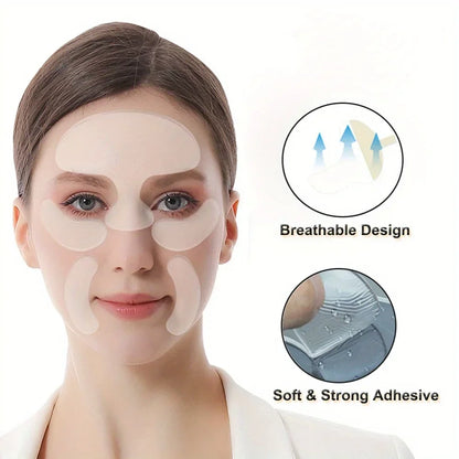 Reusable Silicone Anti-Wrinkle Patches - Face, Forehead & Neck Smoothing Set