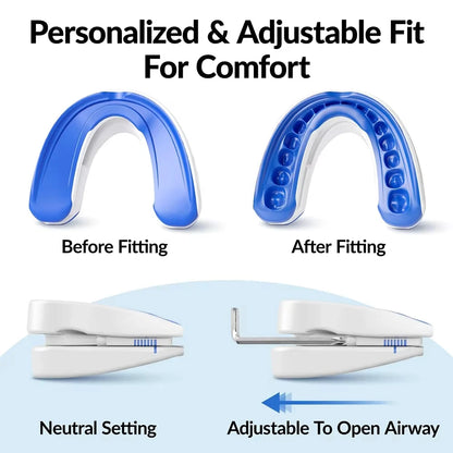 Adjustable Anti-Snoring Mouth Guard Sleep Mouthpiece for Bruxism & Snoring Relief