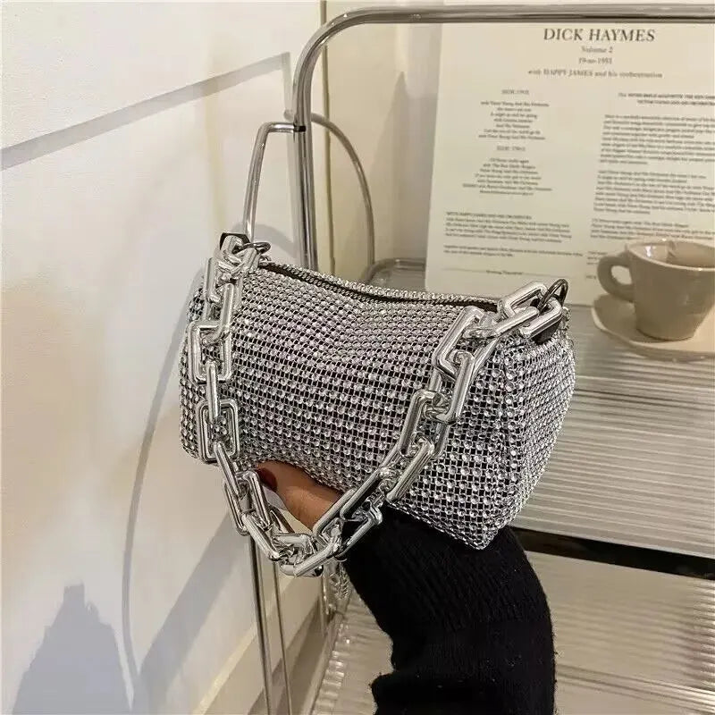 Luxury Glitter Rhinestone Bucket Bag