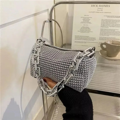 Luxury Glitter Rhinestone Bucket Bag