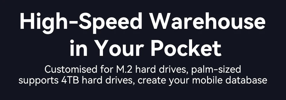 M.2 NVMe SSD Enclosure Adapter - 10Gbps USB-C External Case for 4TB Drives