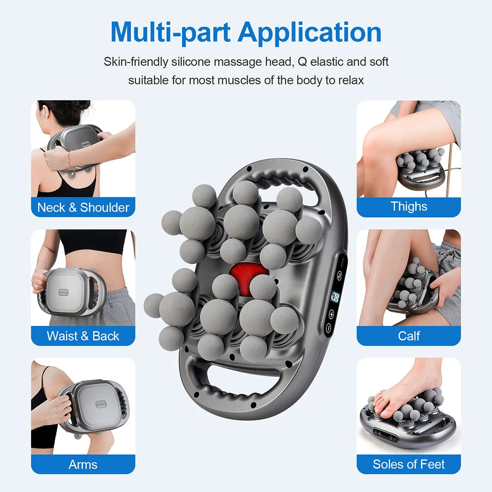 22-Head Fascia Massage Gun - Deep Tissue Body Massager - 4