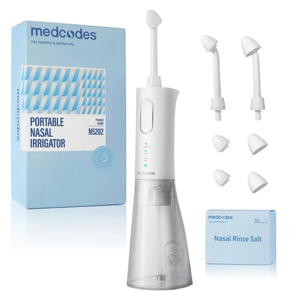 Electric Cordless Nasal Irrigator & Sinus Rinse System with Adjustable Pressure