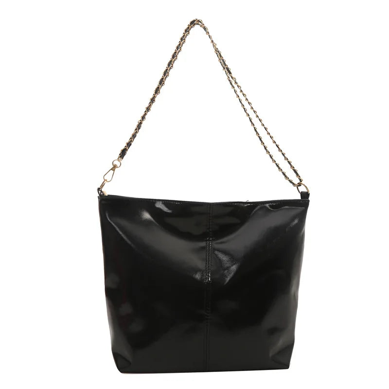 Luxury Glossy Shoulder Tote