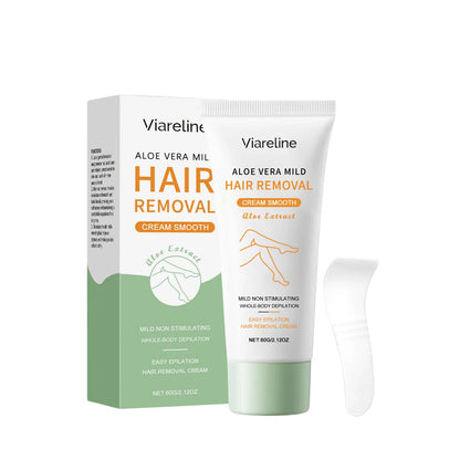 Aloe Vera Painless Hair Removal Cream - Gentle Whole-Body Depilatory for Smooth Skin
