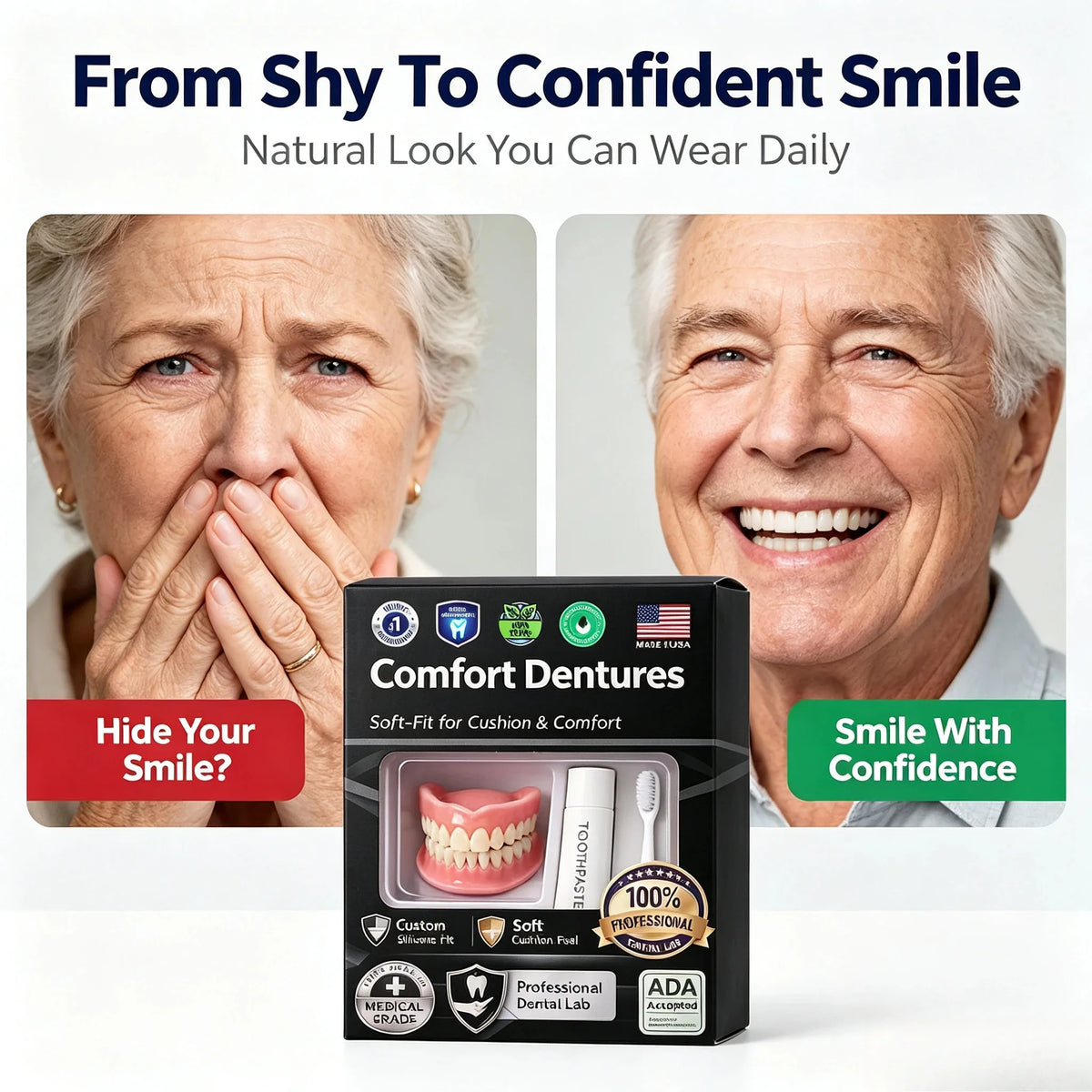 Moldable Silicone Cosmetic Teeth - Instant Smile Veneer Kit