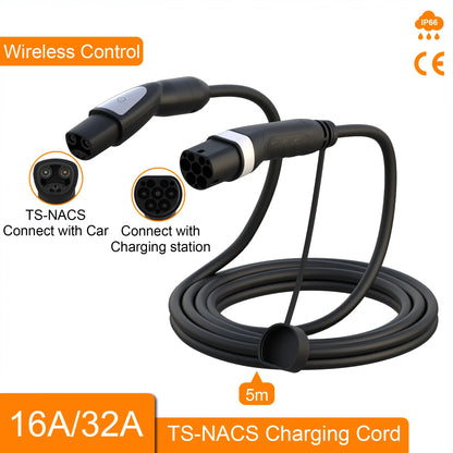 7KW Type 2 to Tesla NACS EV Charging Cable 5M for Model 3 Y X S