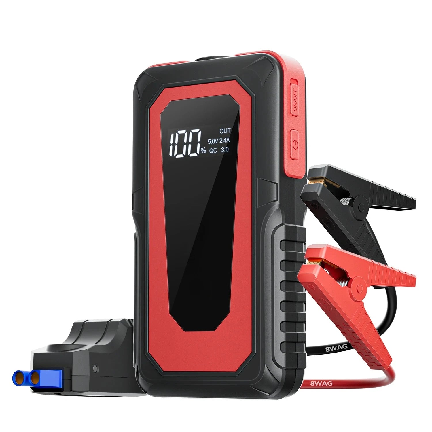 2000A Portable Car Jump Starter - 12V Auto Battery Booster Power Bank - 1