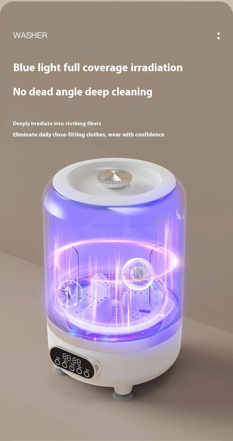 3L Portable Mini Washing Machine for Socks & Underwear | USB-C