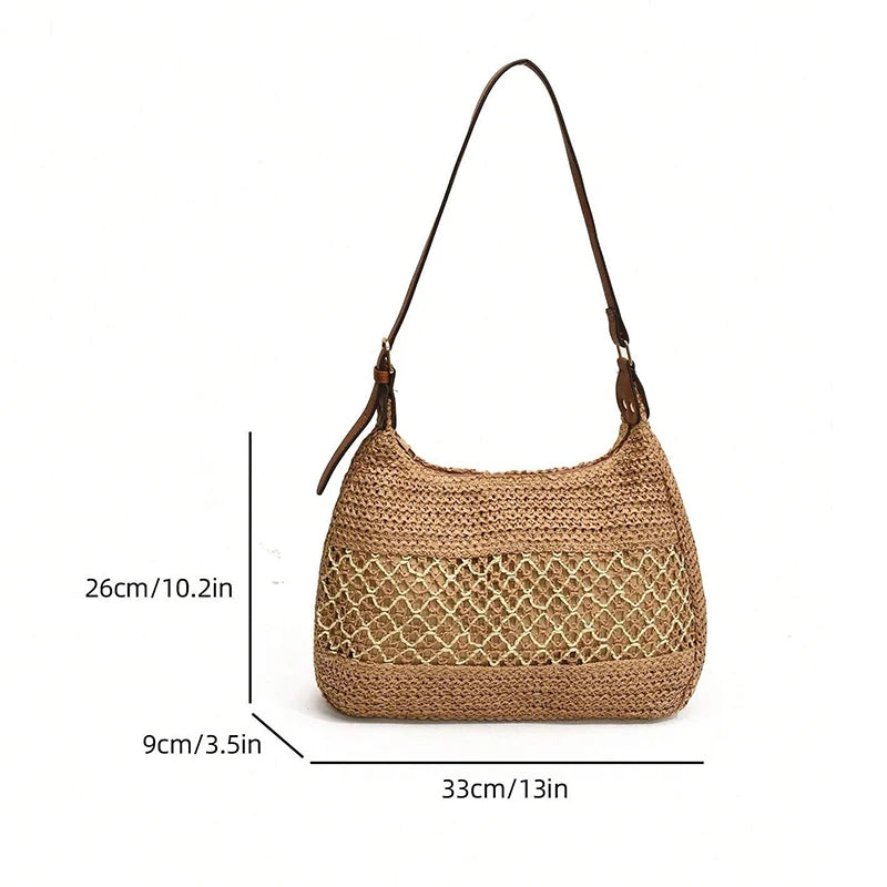 Luxury Woven Straw Beach Tote