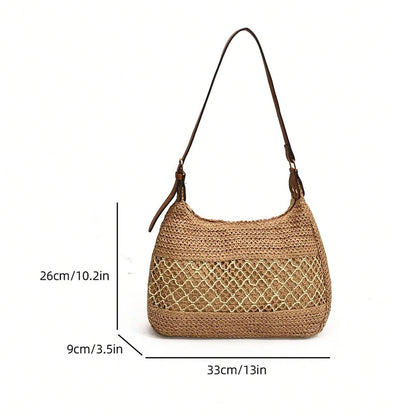 Luxury Woven Straw Beach Tote