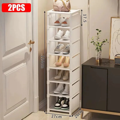Stackable Narrow Shoe Storage Rack Organizer
