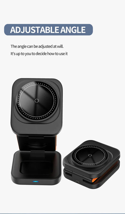 3-in-1 Foldable Magnetic Wireless Charging Station for iPhone & Apple Watch
