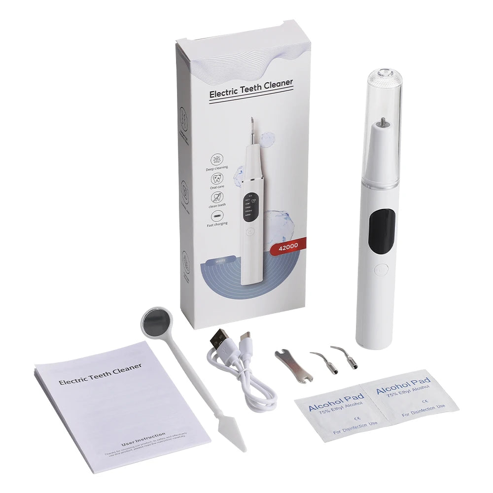 Ultrasonic Electric Teeth Cleaner & Tartar Plaque Remover for Professional Oral Care - 16