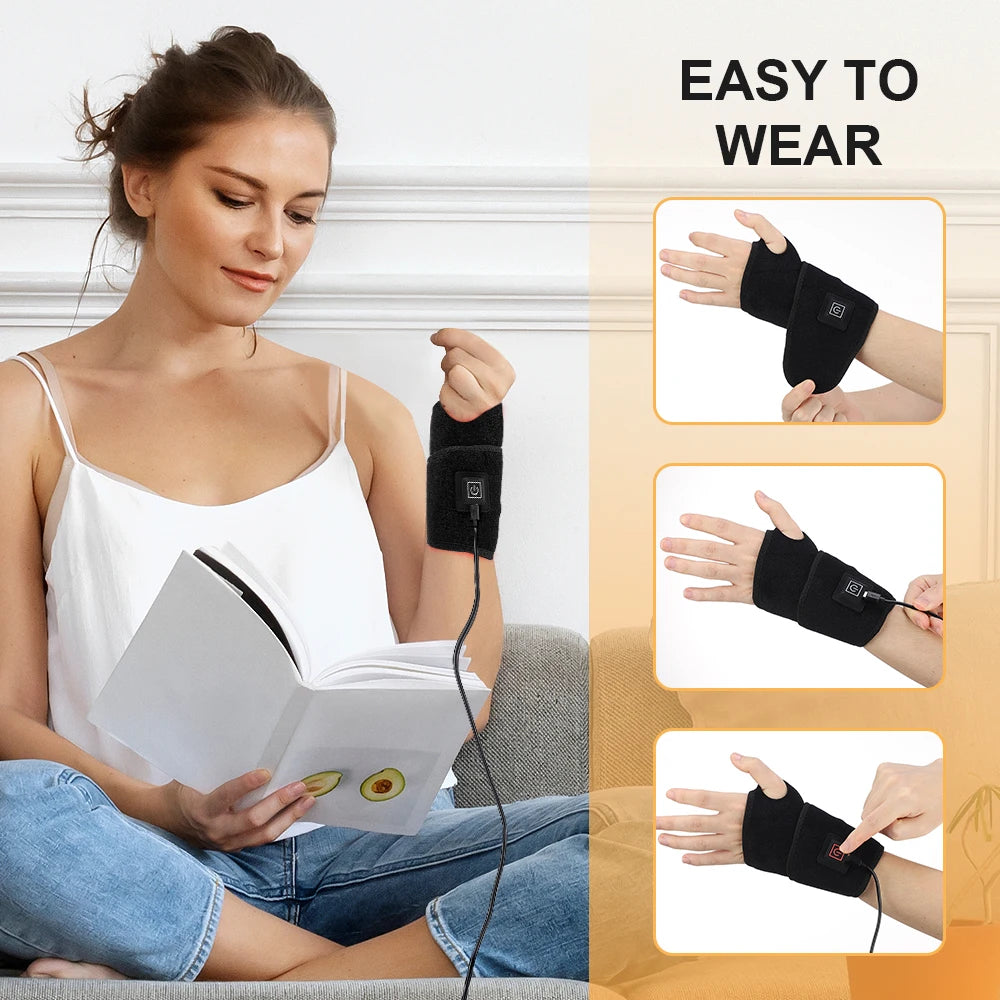Infrared Red Light Therapy Wrist Brace for Joint Pain and Muscle Recovery