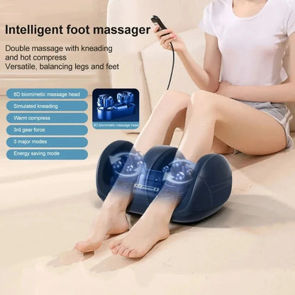 Electric Foot and Leg Massager with Heat - Deep Tissue Shiatsu