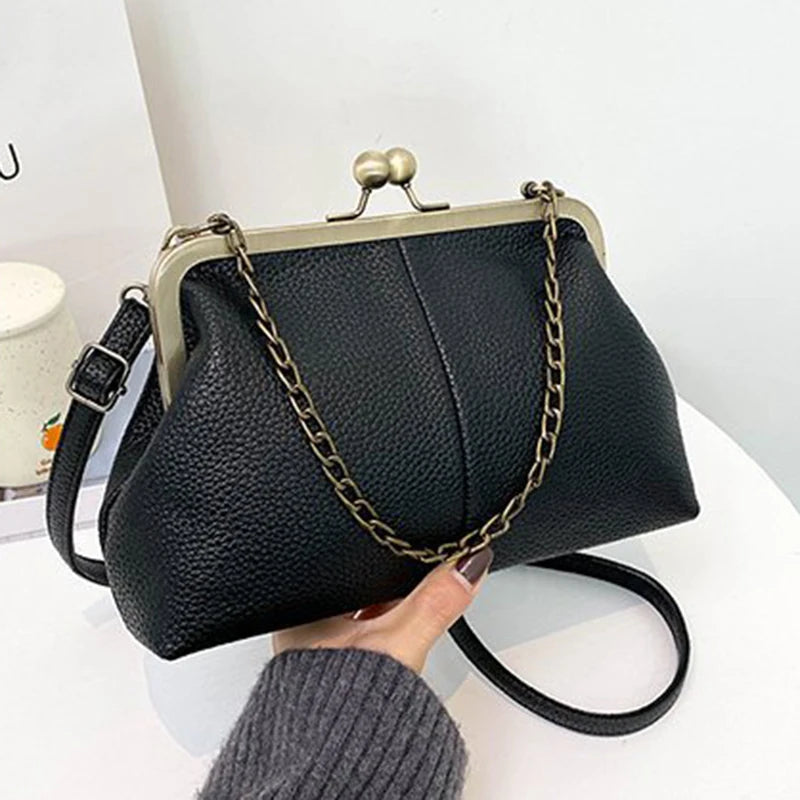 Luxury Vintage Lychee Shell Bag
