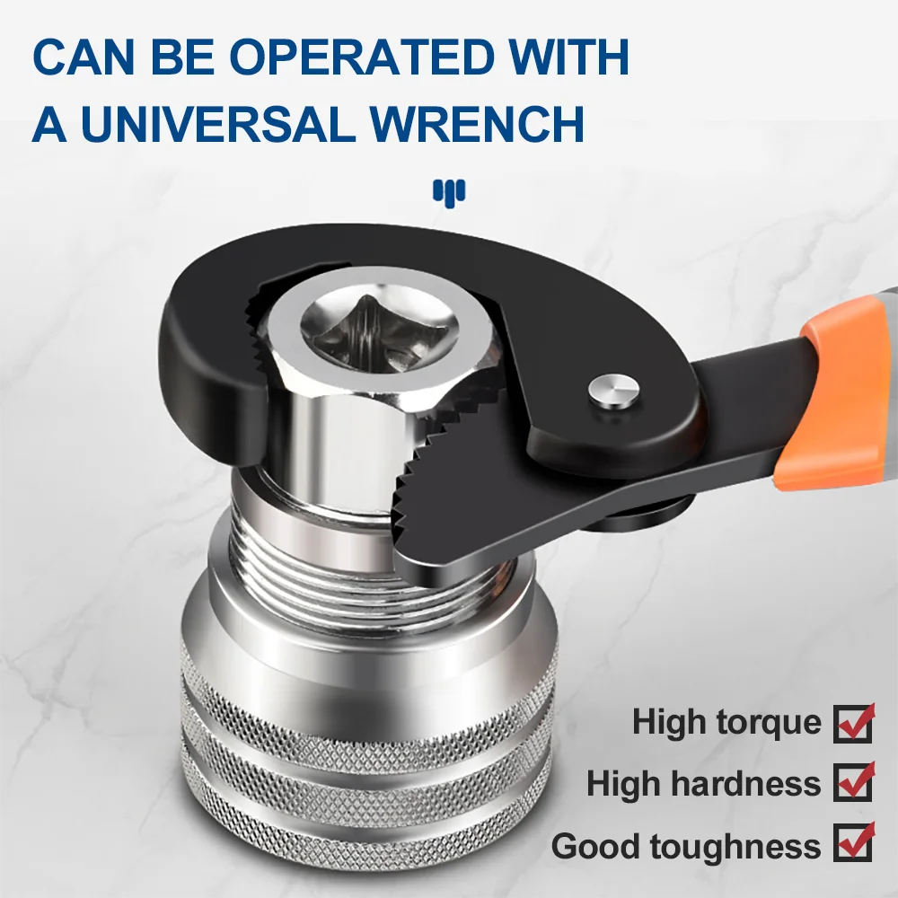 3-Piece Universal Socket Wrench & Adjustable Hex Sleeve Multi-Drill Attachment Set