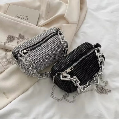Luxury Rhinestone Bucket Bag