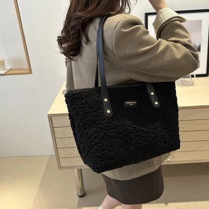 Luxury Lamb Wool Tote Bag