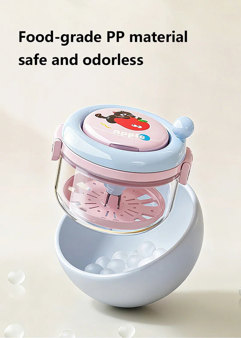 Rotary Denture Cleaning Case with Drainage Tray and Mirror - 13