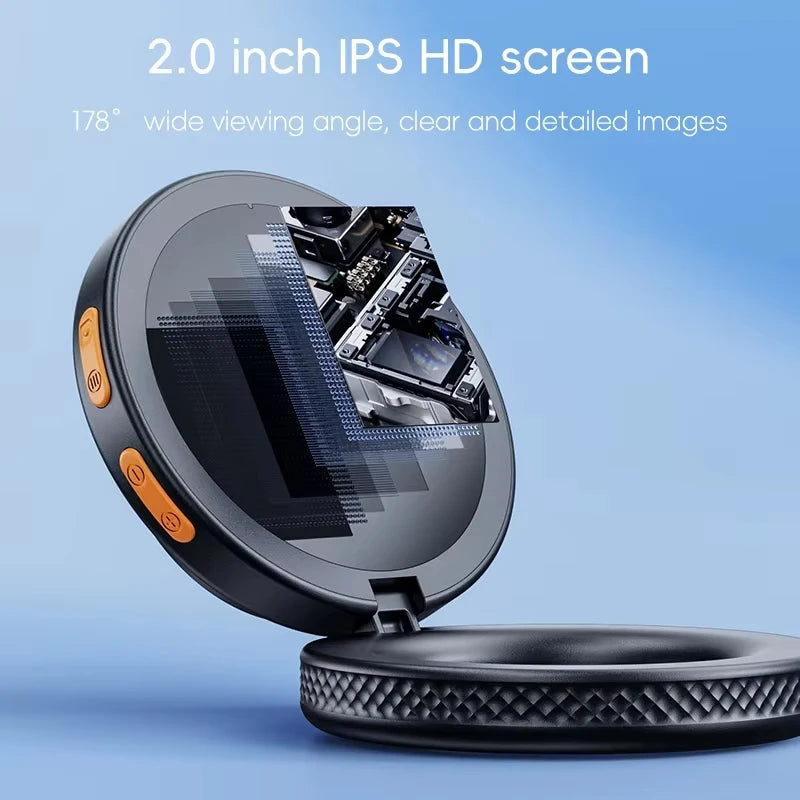 1080P Foldable Handheld Digital Microscope - 500X Zoom Magnifier with 2" IPS Screen