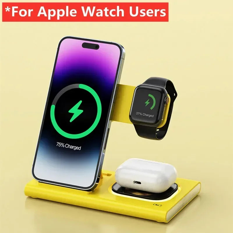 3-in-1 Foldable Wireless Charging Station for iPhone, Apple Watch & AirPods - 22
