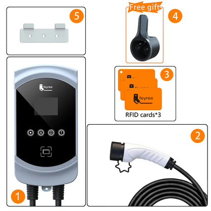 Smart EV Wallbox Charger - 22KW Type 2 Electric Vehicle Charging Station