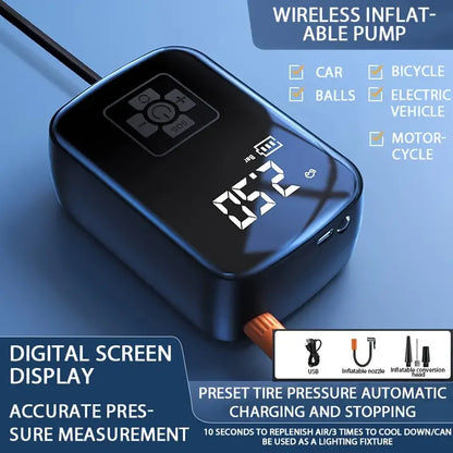 Portable Wireless Car Tire Inflator & Electric Air Pump