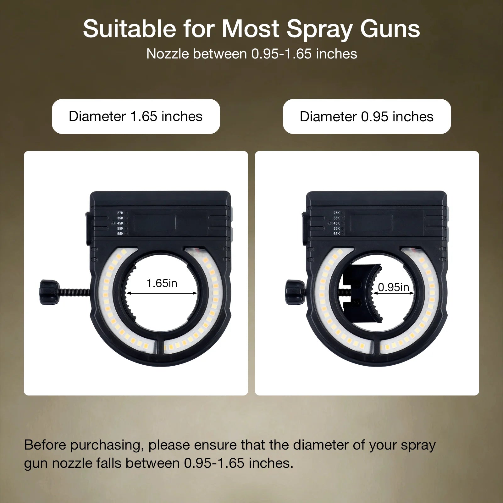 Rechargeable LED Spray Gun Light - Adjustable Car Paint Fill Light - 3