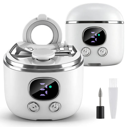 Automatic Electric Nail Clipper with LED Magnifier & Nail Polisher