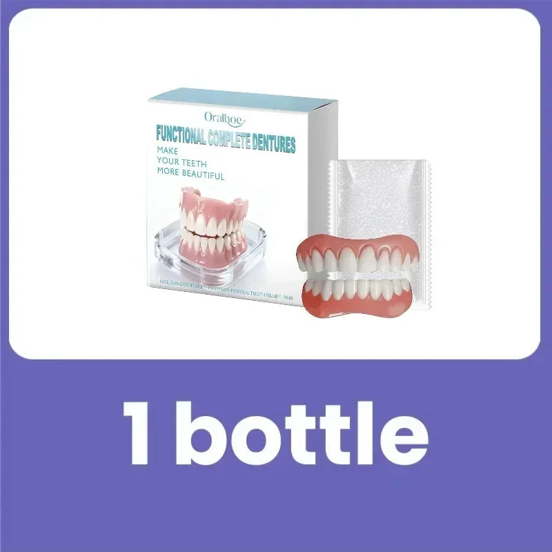 Instant Smile Cosmetic Dentures - Natural Looking Upper & Lower Teeth Veneers