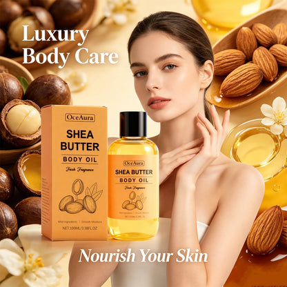Shea Butter Body Oil for Deep Hydration & Dry Skin Repair